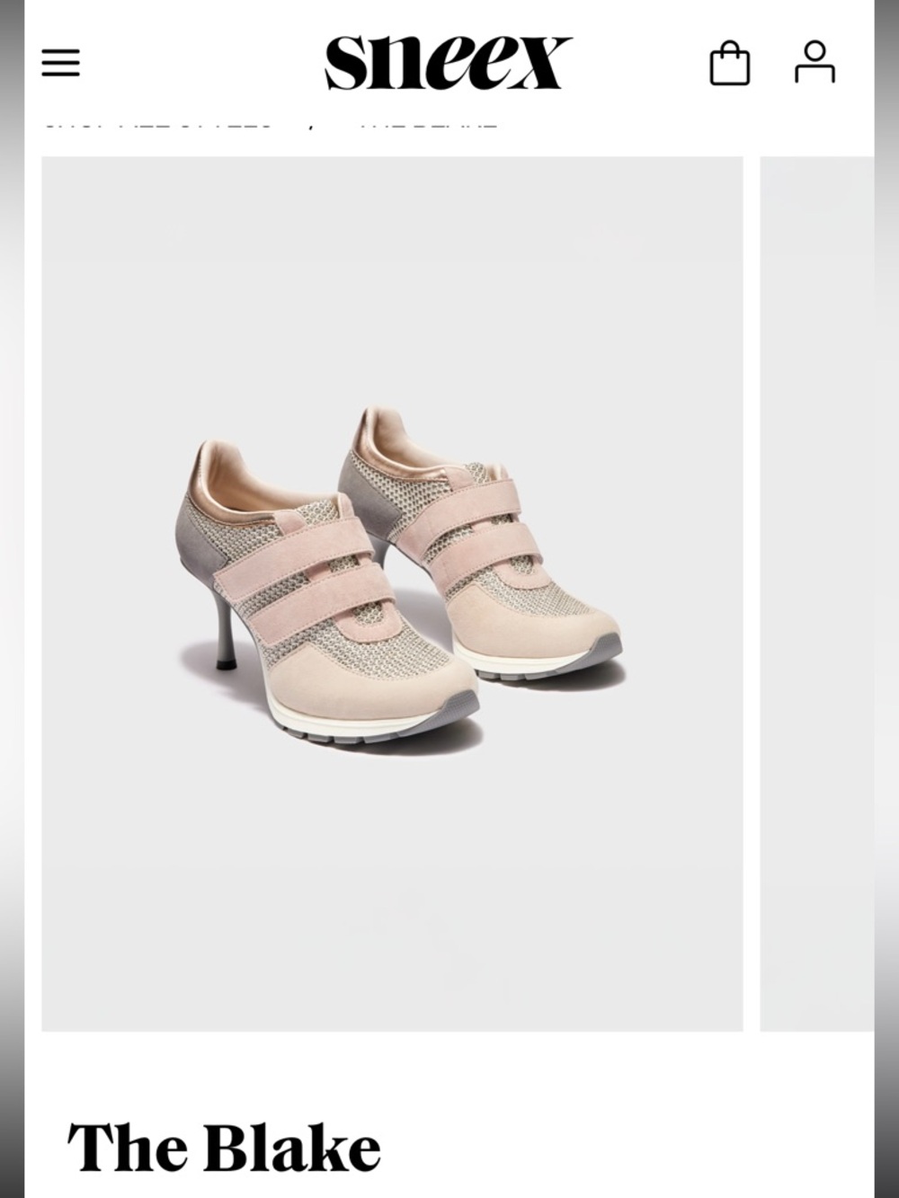 Women’s Suede & Mesh Velcro Sneakers in Blush Pink- NEW NO BOX